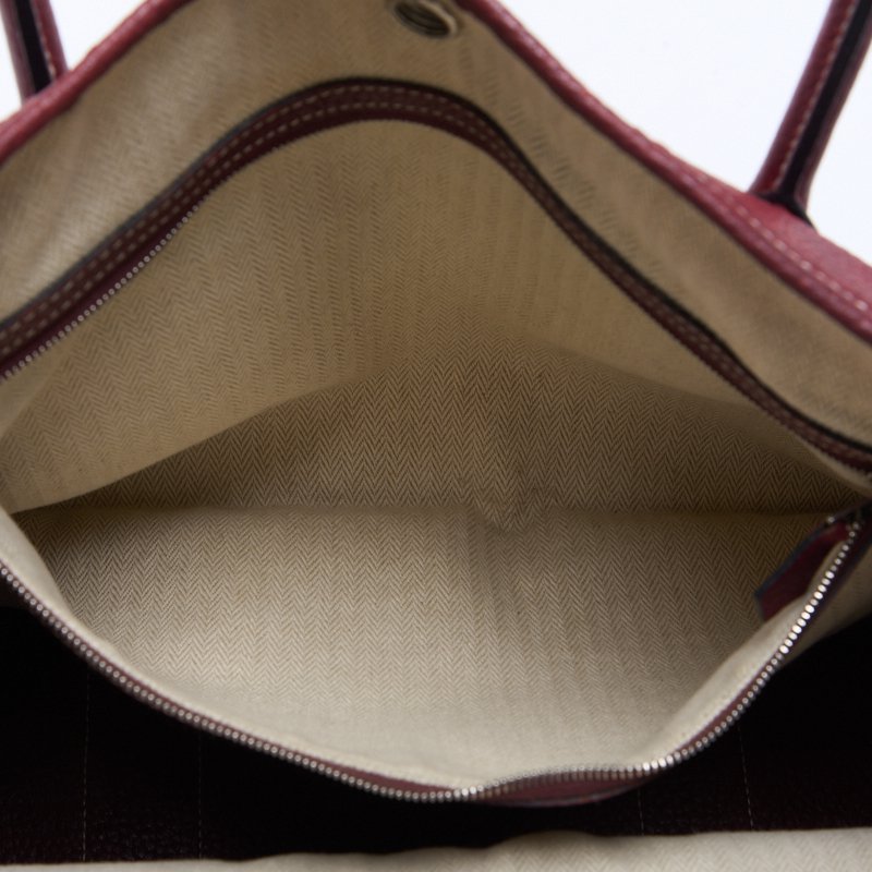 HERMES Garden Party PM Tote Bag Negonda Rouge Ash Silver-Tone Hardware Pre-Owned - Vintage La Charme