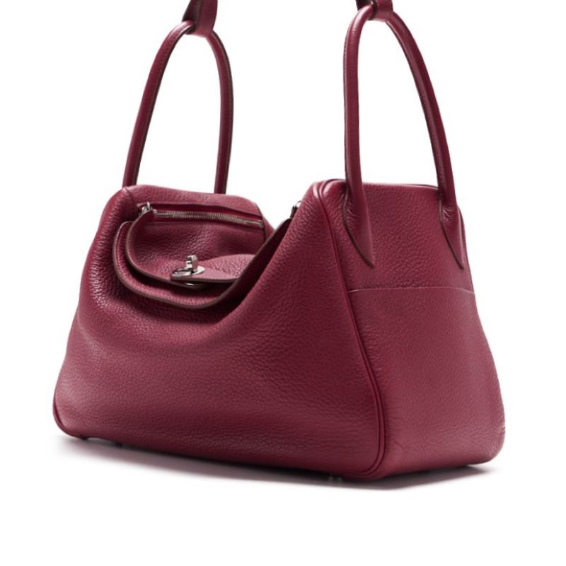 HERMES Lindy 34 Shoulder Bag Tryon Clemence Tosca Silver-Tone