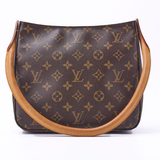 Louis Vuitton Shoulder Bag, Looping MM, Monogram, PVC, Brown, Gold-Tone Hardware, Pre-Owned - Vintage La Charme
