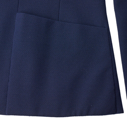 CHANEL Jacket Skirt Set, Coco Button, Wool, Navy, Gold-Tone Hardware, Pre-Owned - Vintage La Charme