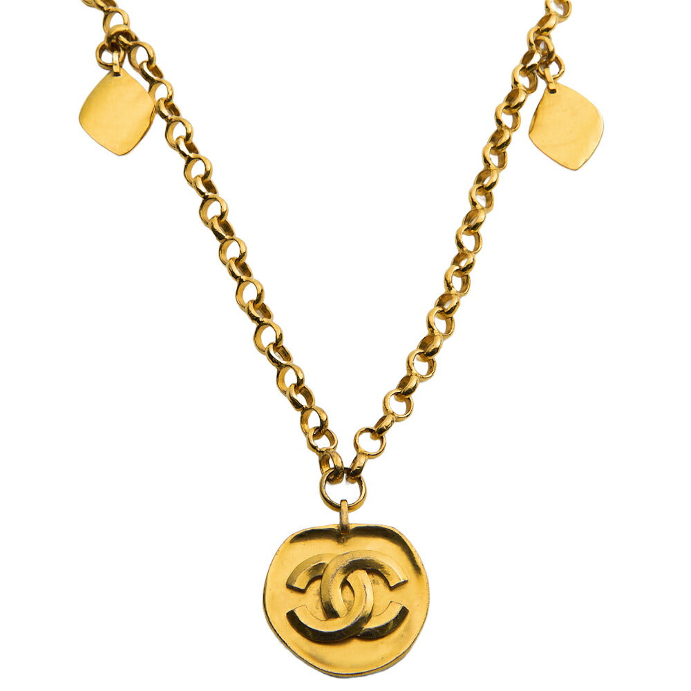 CHANEL Tote Bag, Coco Mark, Gold Plated, Gold, Gold-Tone Hardware, Pre-Owned - Vintage La Charme