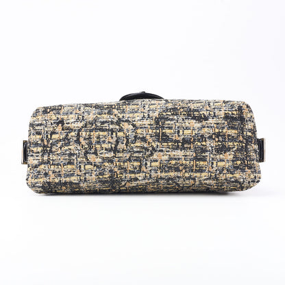 CHANEL Shoulder Bag, Camellia Turn Lock, Chain Shoulder, Tweed, Black, Silver-Tone Hardware, Pre-Owned - Vintage La Charme