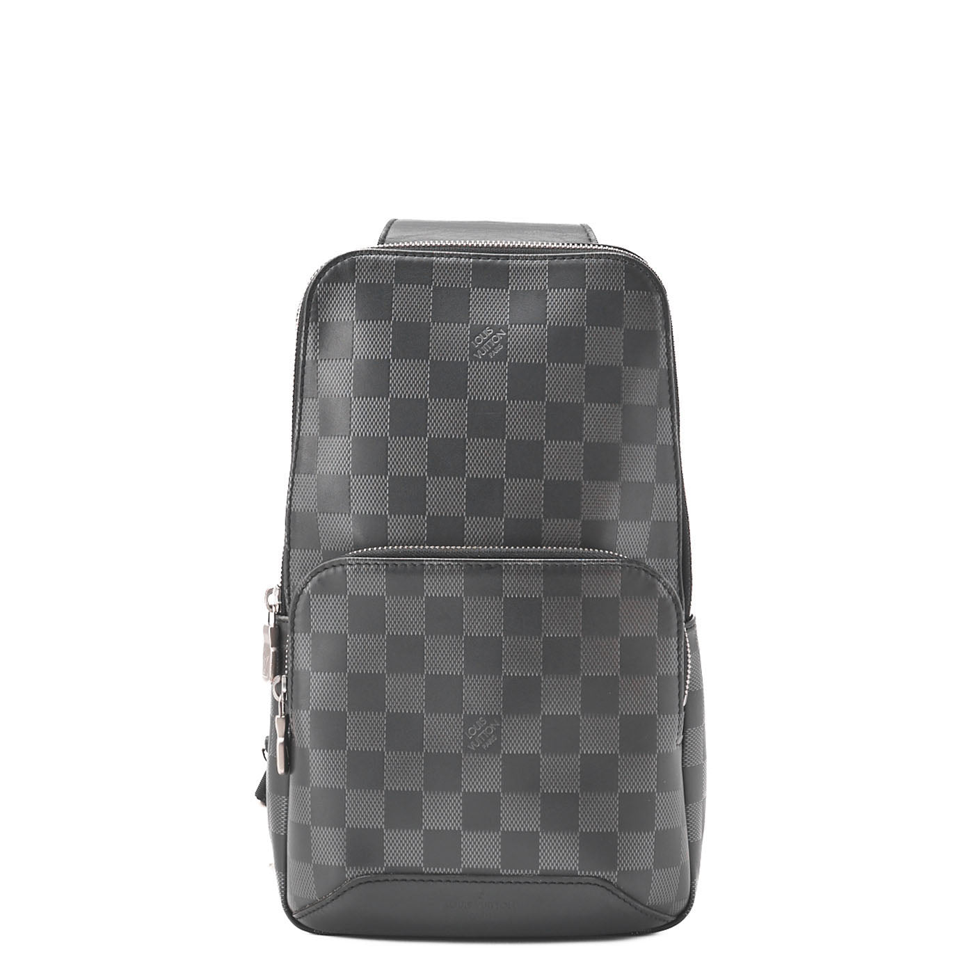 Louis Vuitton Shoulder Bag, Damier Infini, Black Noir, Silver-Tone Hardware, Pre-Owned