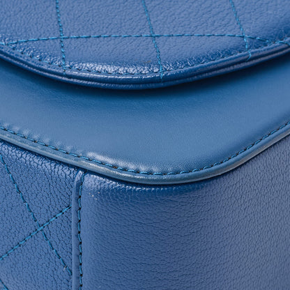 CHANEL Big Coco Top Handle 2WAY Chain Shoulder Bag Lambskin Caviar Skin Blue Gold-Tone Hardware Pre-Owned - Vintage La Charme
