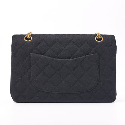 CHANEL Shoulder Bag Matelasse Turn Lock Double Flap Lambskin Black Gold-Tone Hardware Pre-Owned - Vintage La Charme