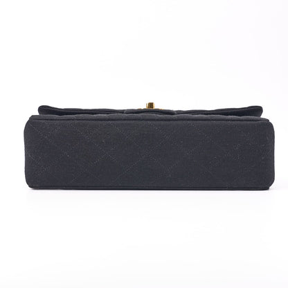 CHANEL Shoulder Bag Matelasse Turn Lock Double Flap Lambskin Black Gold-Tone Hardware Pre-Owned - Vintage La Charme