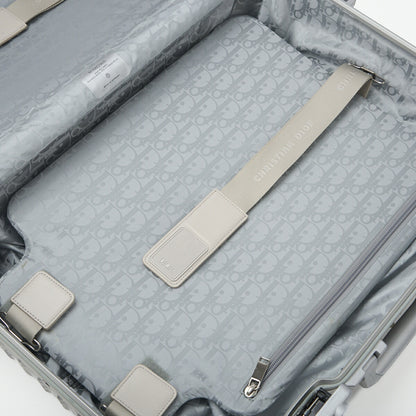 DiorRIMOWA Suitcase Oblique Aluminum Silver Gold-Tone Hardware Pre-Owned - Vintage La Charme