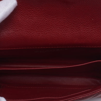 CHANEL Mini Shoulder Bag Matelasse Chain Shoulder Caviar Skin Red Silver-Tone Hardware Pre-Owned - Vintage La Charme