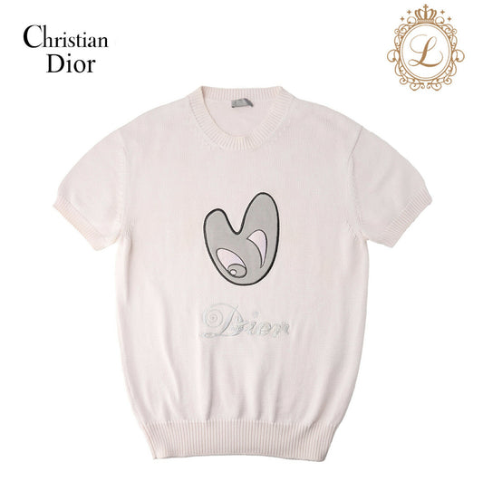 Dior Knit Top, Kenny Scharf Collaboration, Light Pink, Pre-Owned - Vintage La Charme