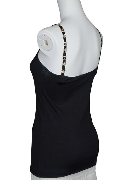 CHANEL Camisole T-Shirt, Coco Mark Star, Black, Pre-Owned - Vintage La Charme