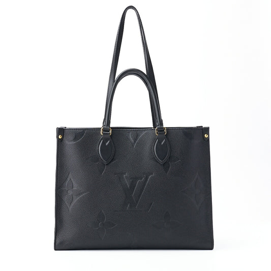 Louis Vuitton Shoulder Tote Bag 2WAY Monogram Unplanted Leather Black Gold-Tone Hardware Pre-Owned - Vintage La Charme