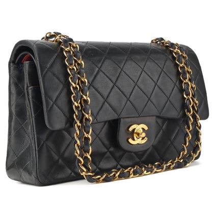 CHANEL Shoulder Backpack Bag Matelasse Turn Lock Lambskin Black Gold-Tone Hardware Pre-Owned - Vintage La Charme